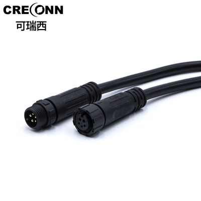 M12-5芯防水公母头线束